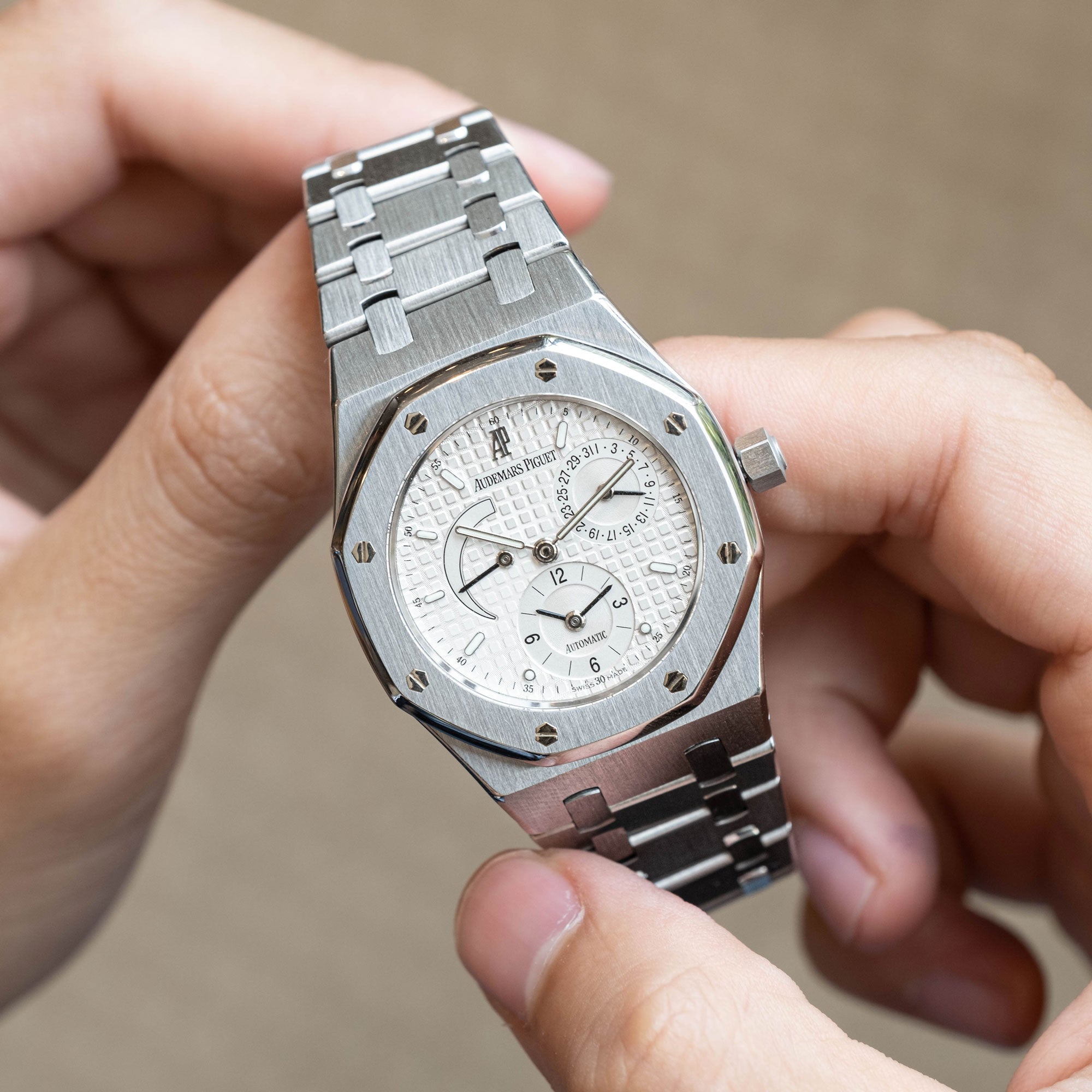 Audemars Piguet Royal Oak held during a close condition review